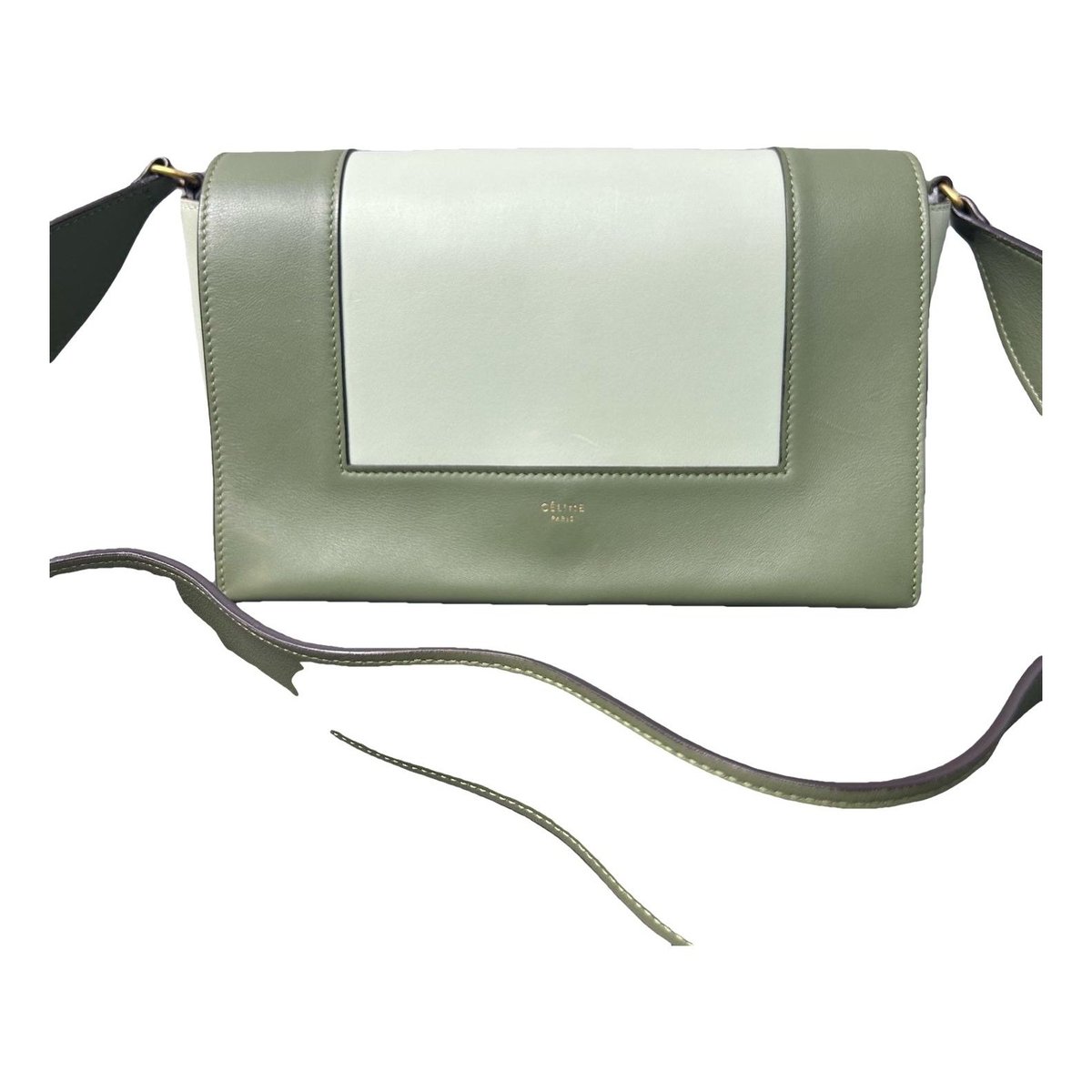 Frame leather handbag