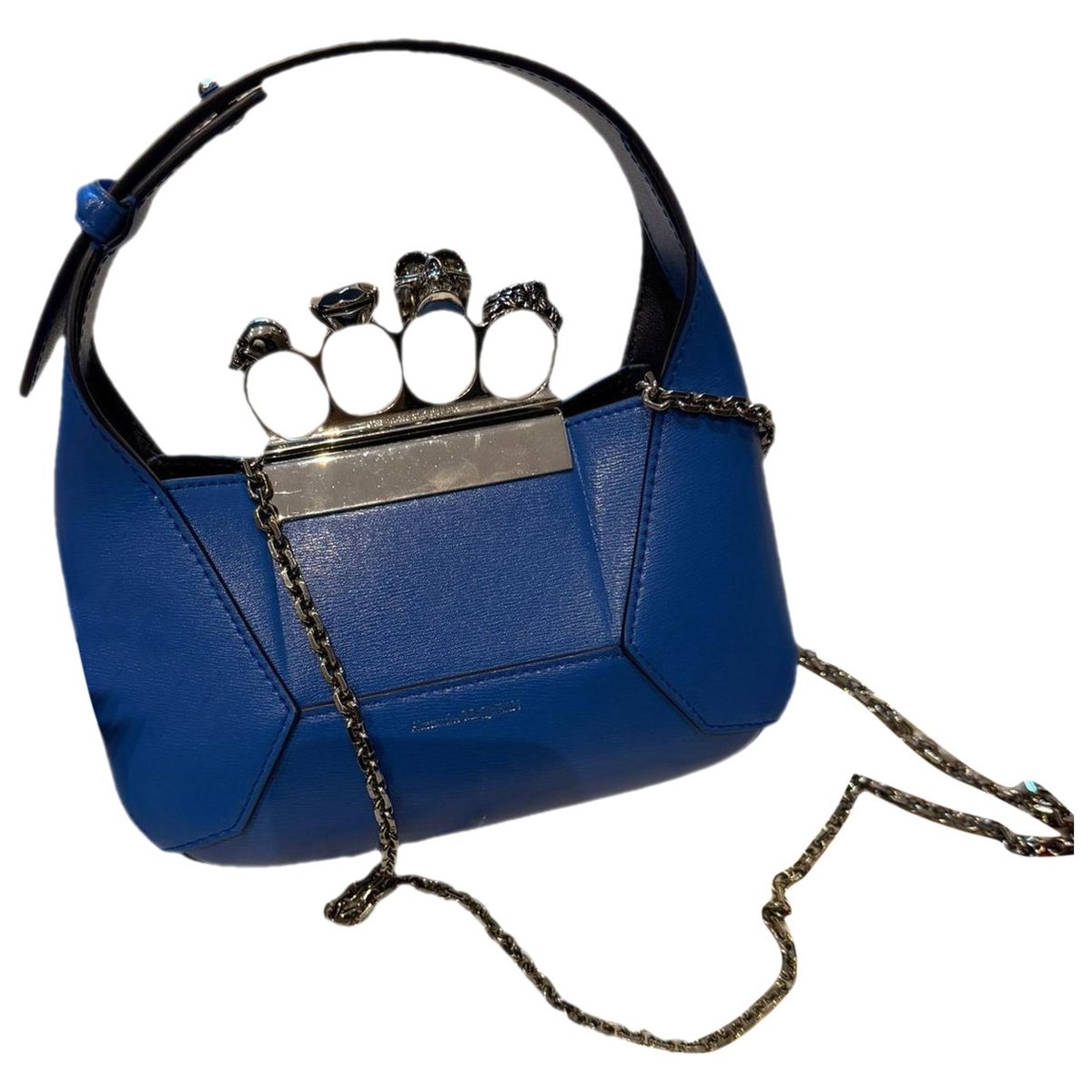Knuckle leather handbag