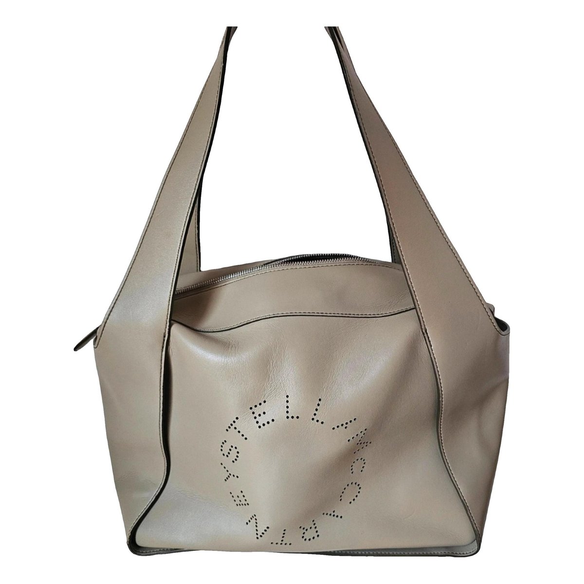 Logo vegan leather handbag
