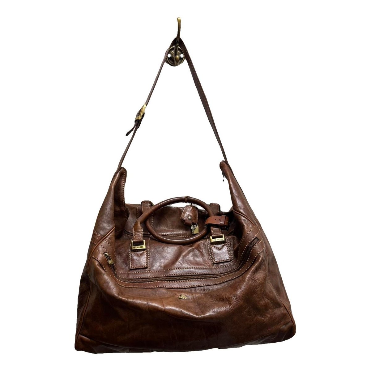 Leather travel bag
