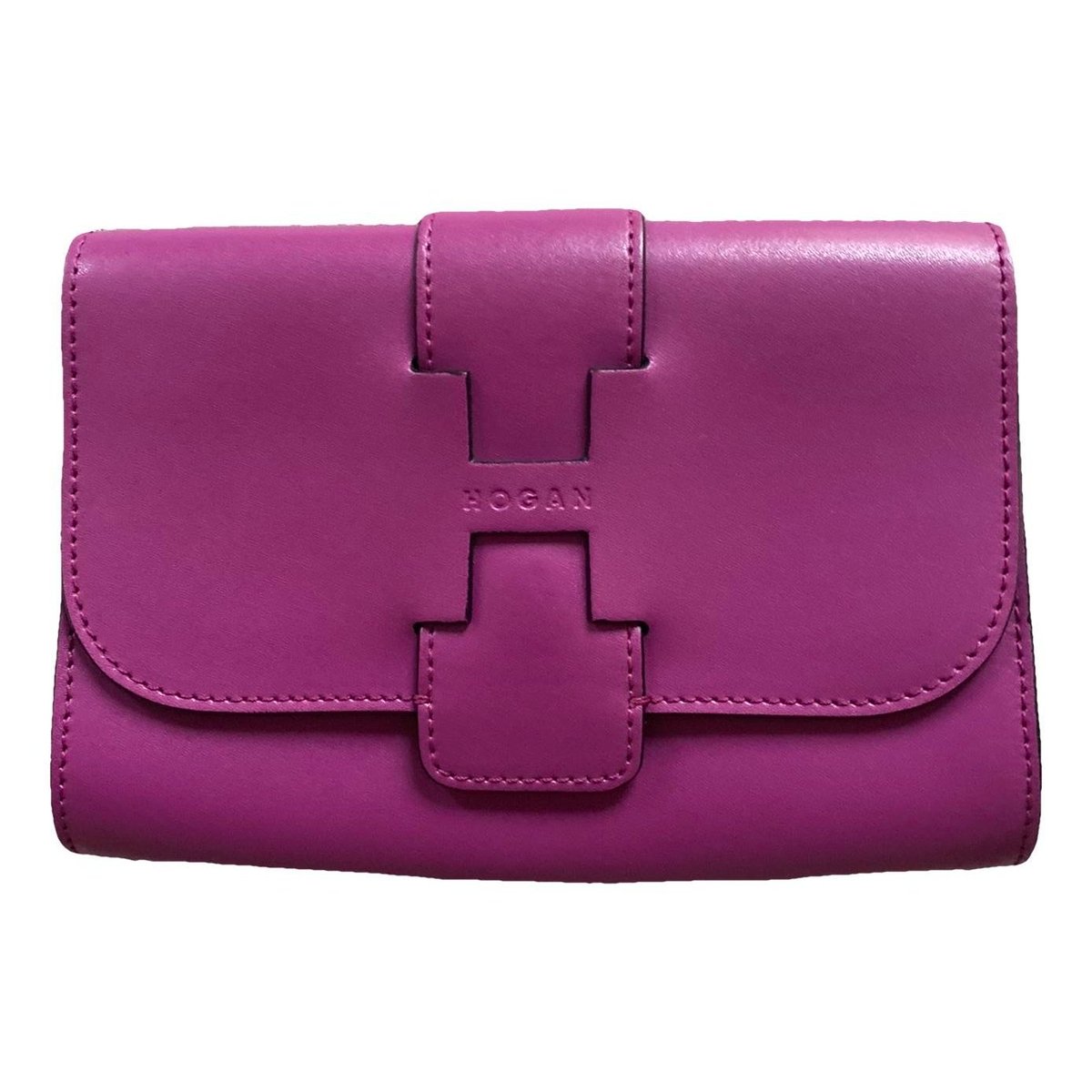 Leather clutch bag