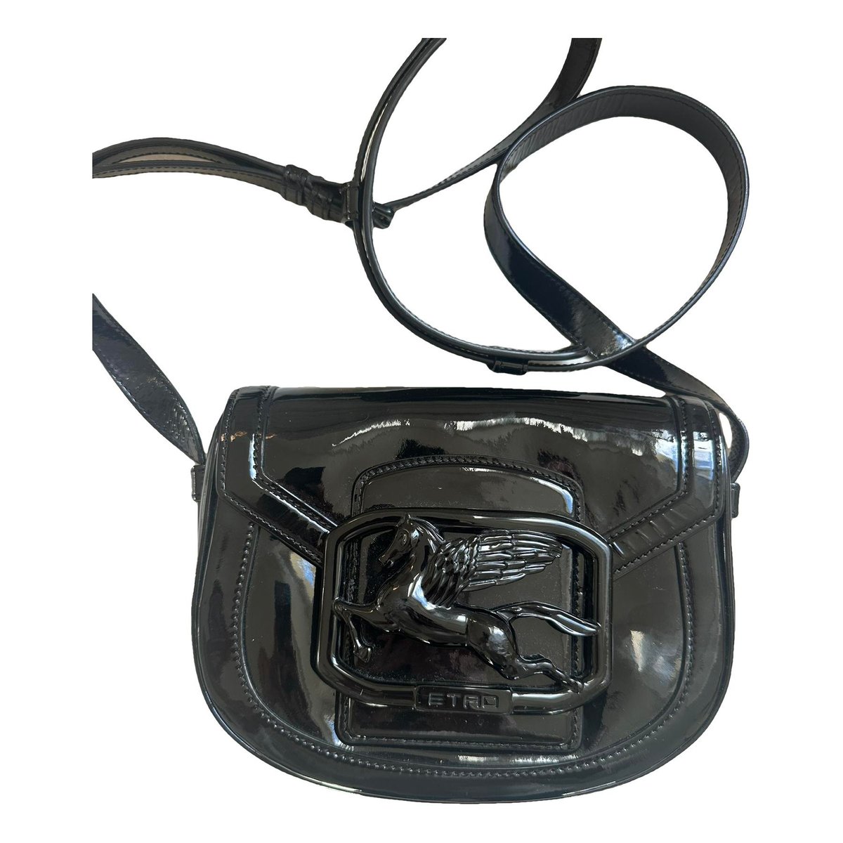 Patent leather crossbody bag