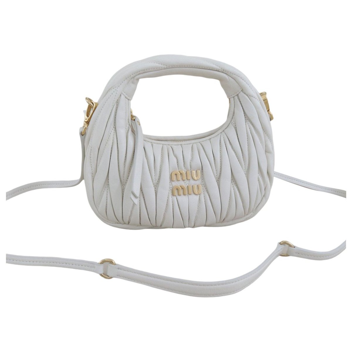 Miu Wander leather handbag