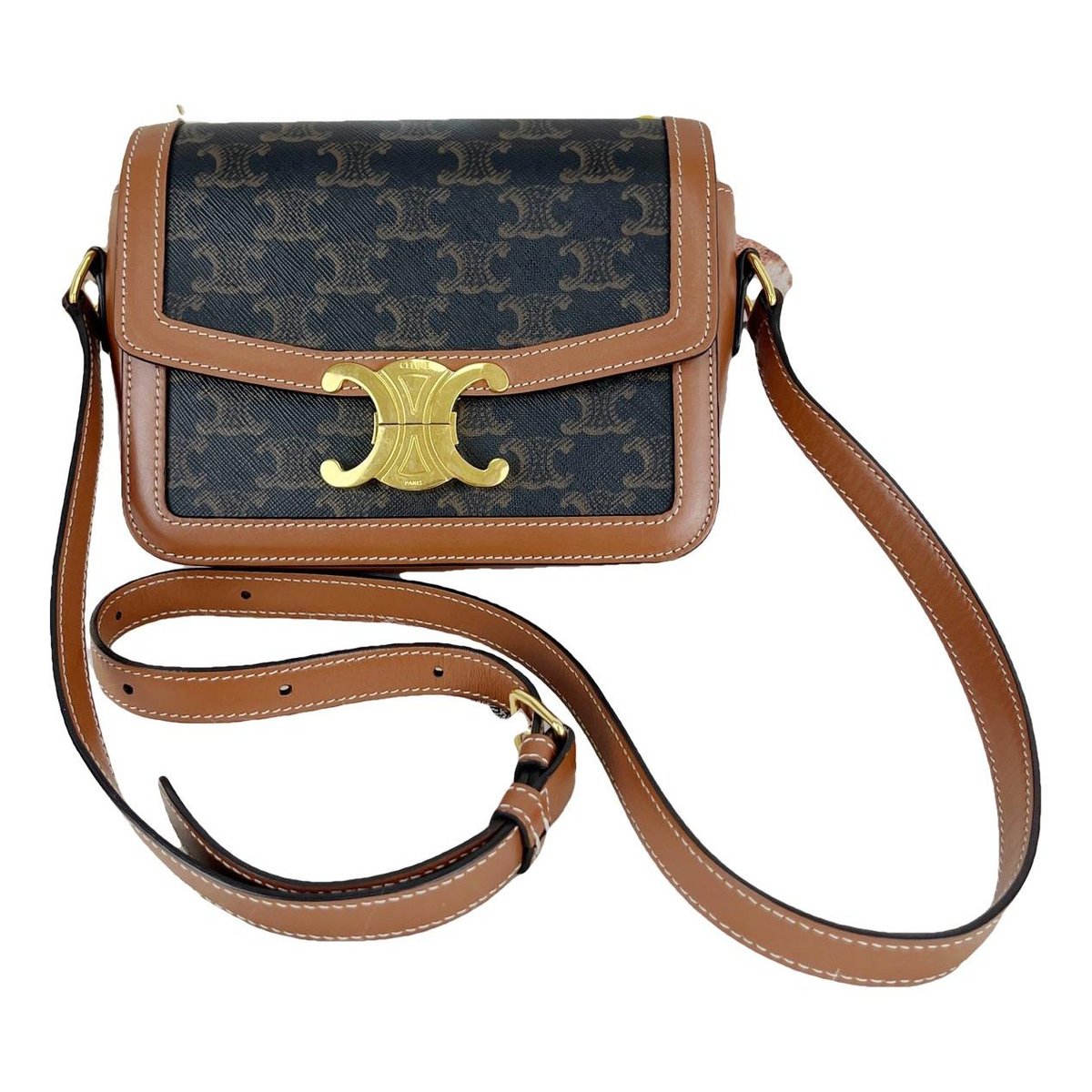 Triomphe leather handbag