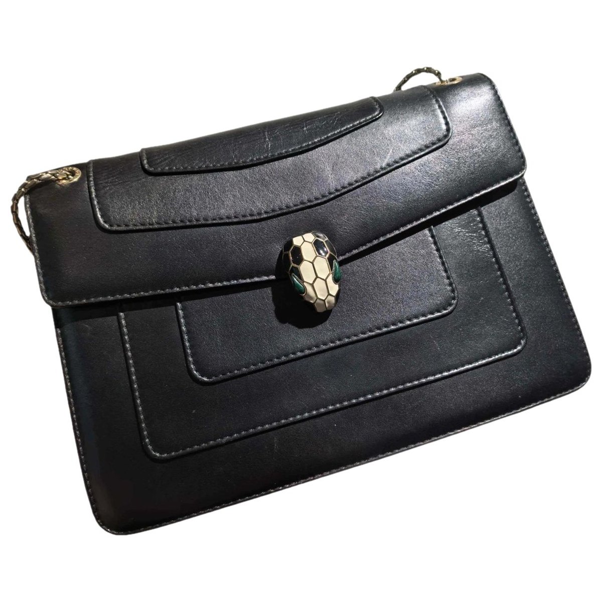Serpenti leather handbag