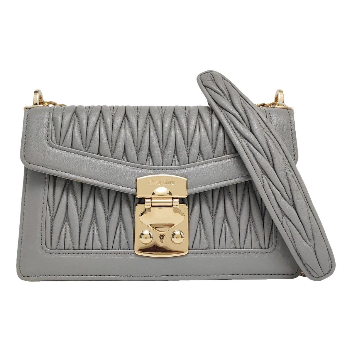 Miu Confidential leather crossbody bag