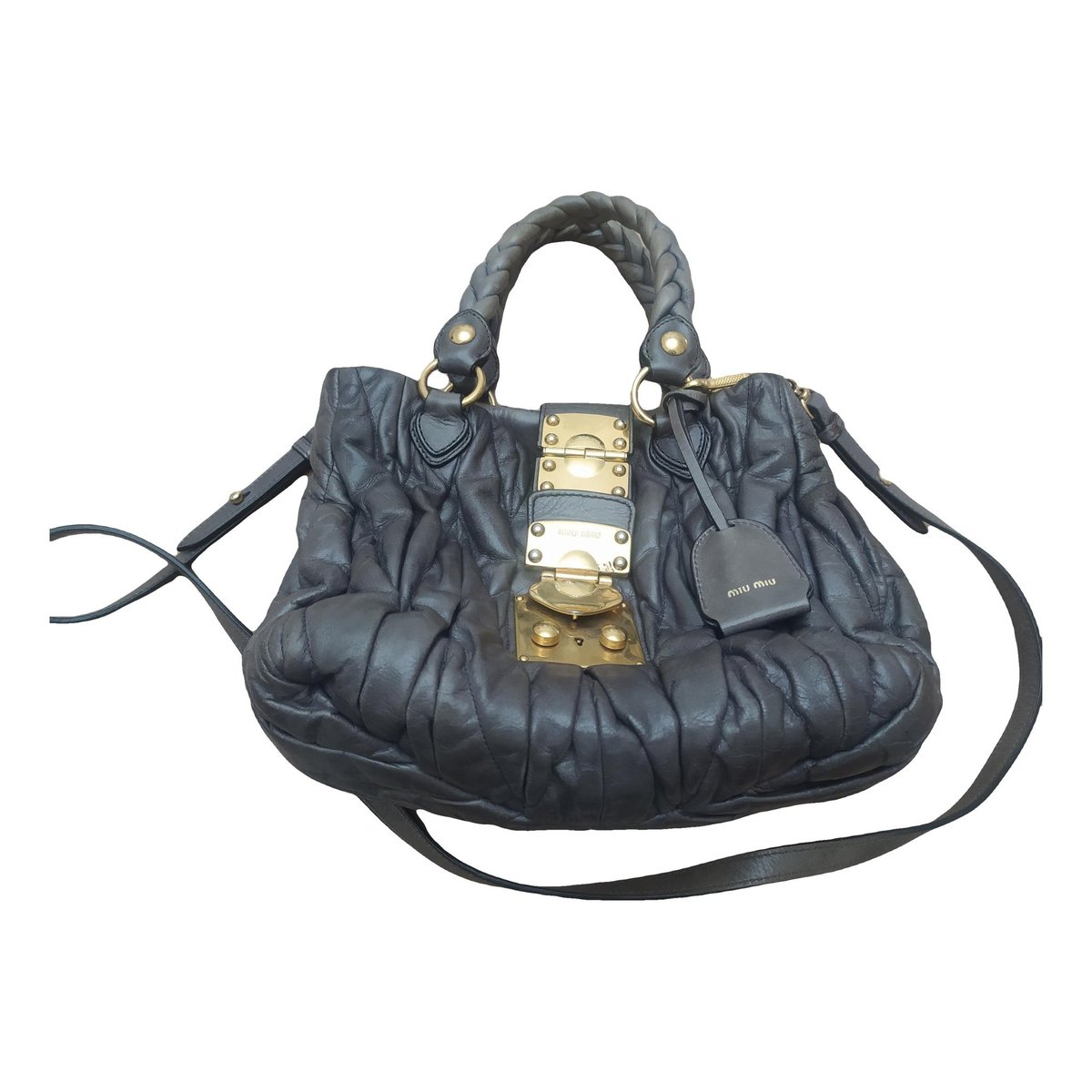 Matelassé leather handbag