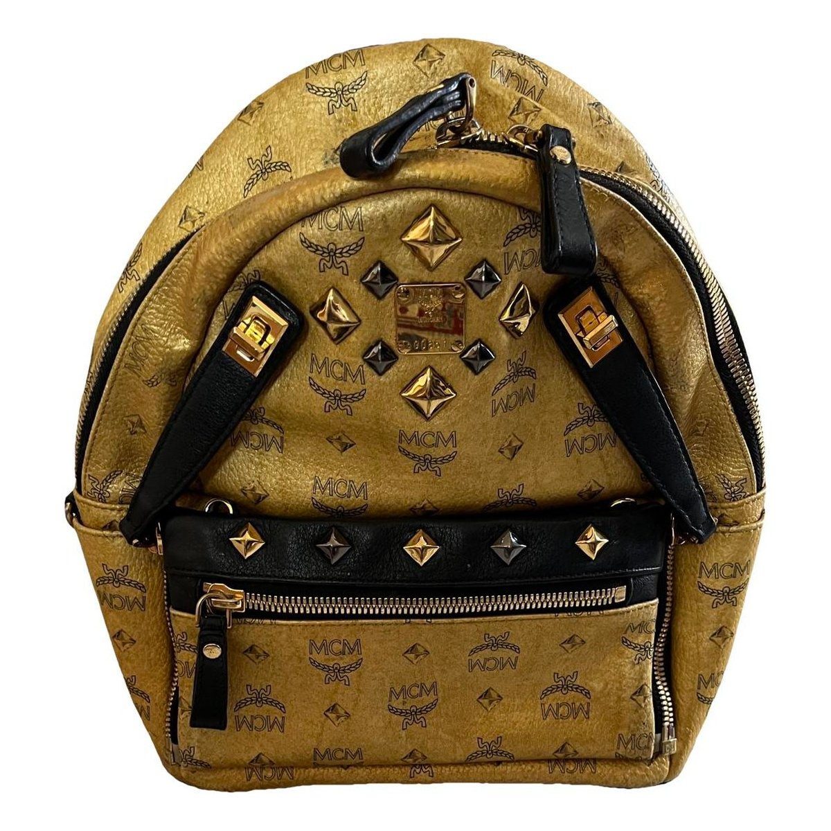 Stark patent leather backpack