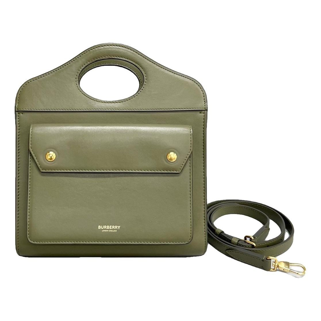 Pocket Mini leather crossbody bag