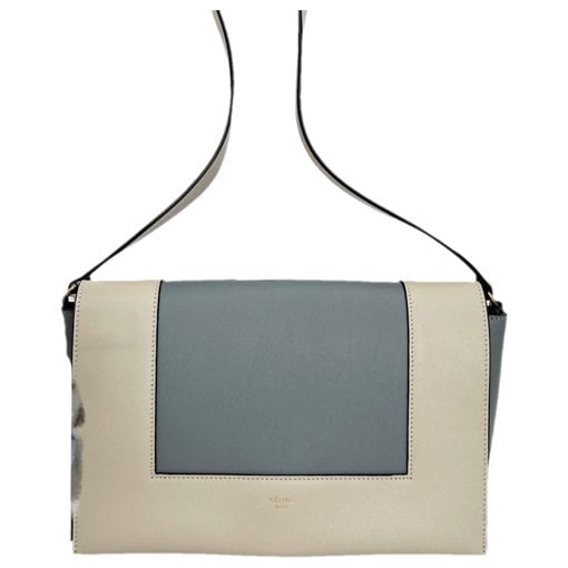 Frame leather handbag