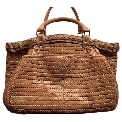 Box leather handbag