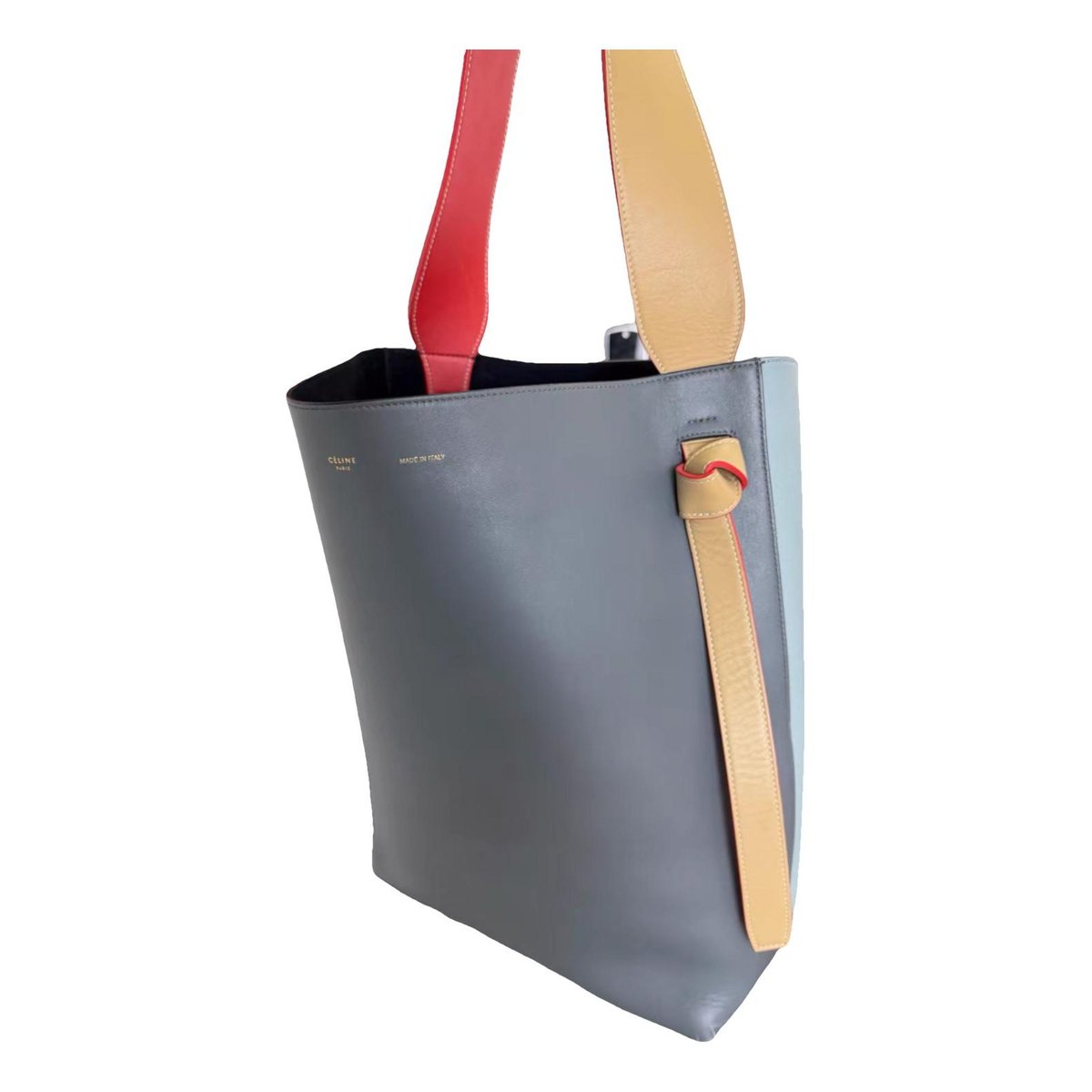 Twisted leather tote