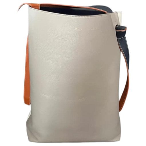 Twisted leather tote