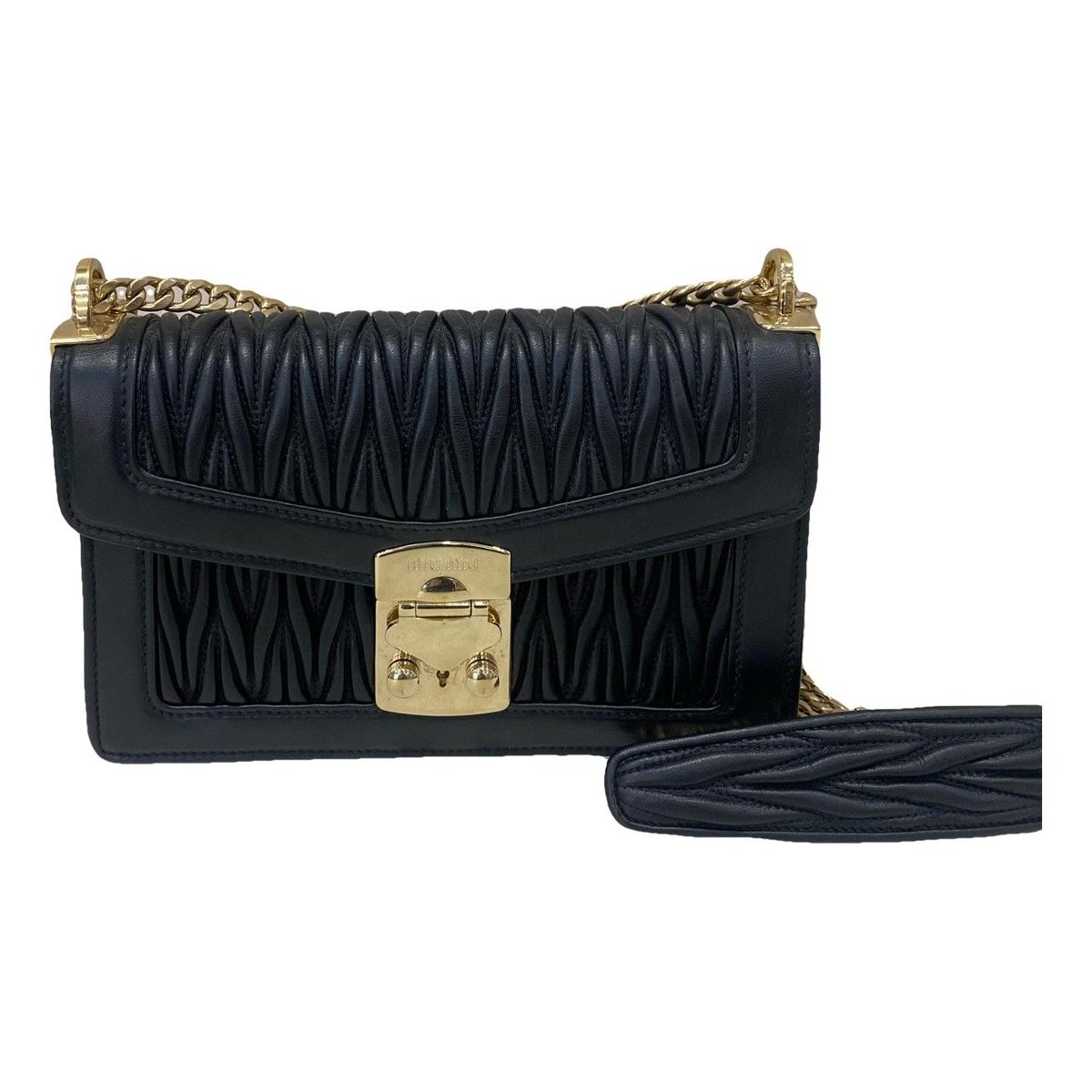 Miu Confidential leather crossbody bag
