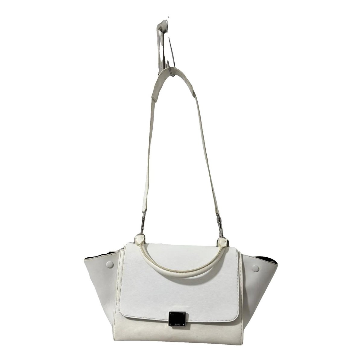 Trapèze leather handbag