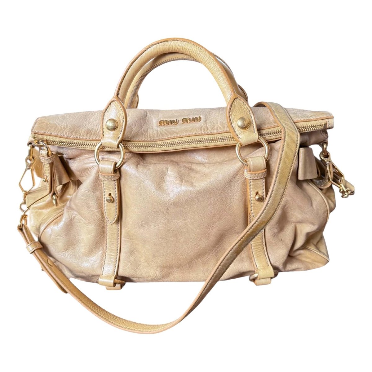 Bow bag leather handbag