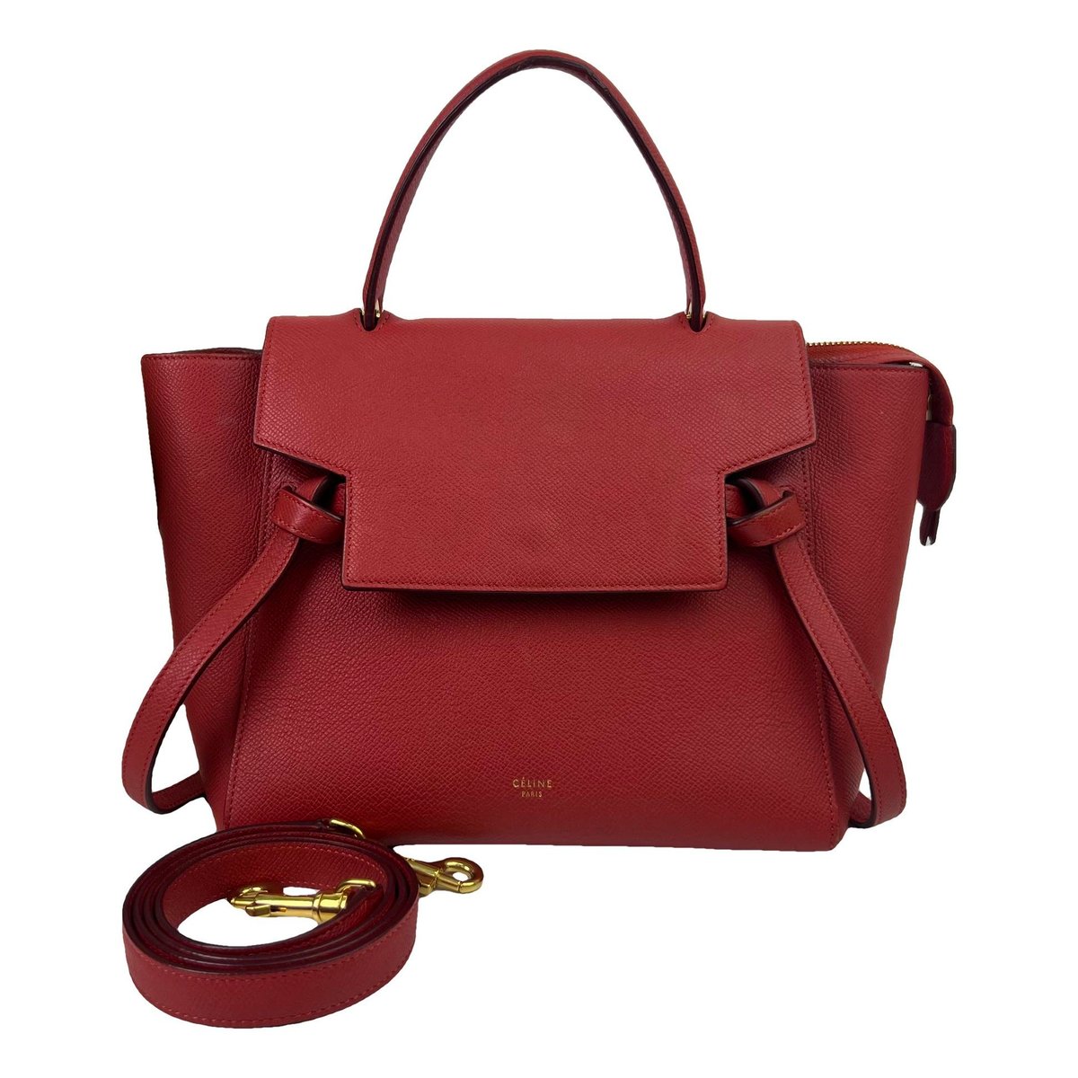 Belt leather handbag