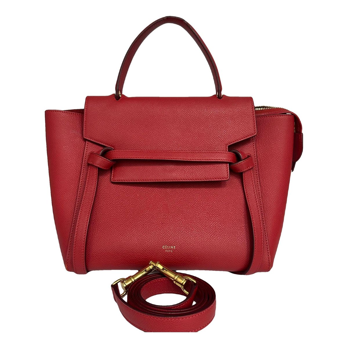 Belt leather handbag