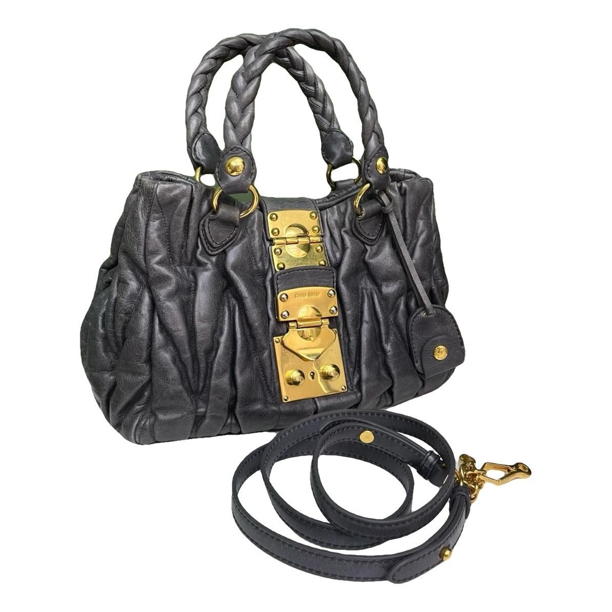 Matelassé leather handbag
