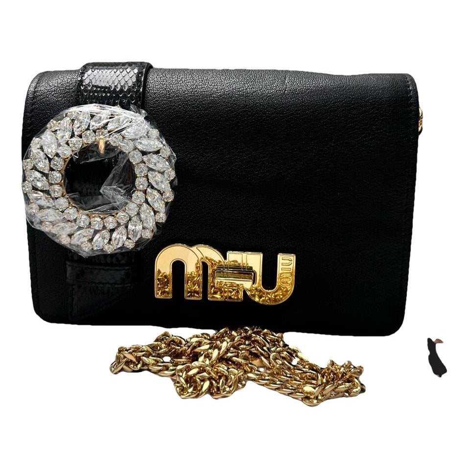 My Miu leather handbag