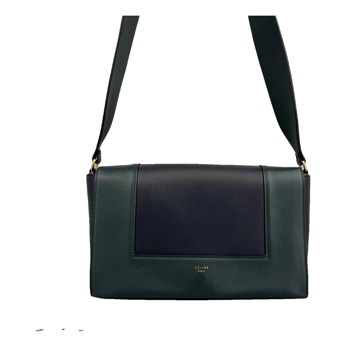 Frame leather handbag