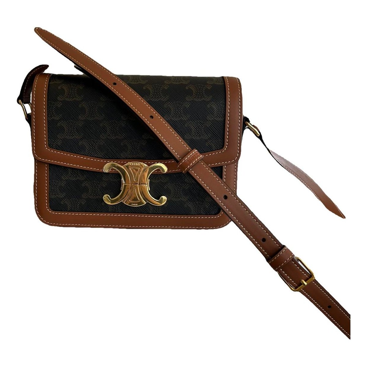 Triomphe leather handbag