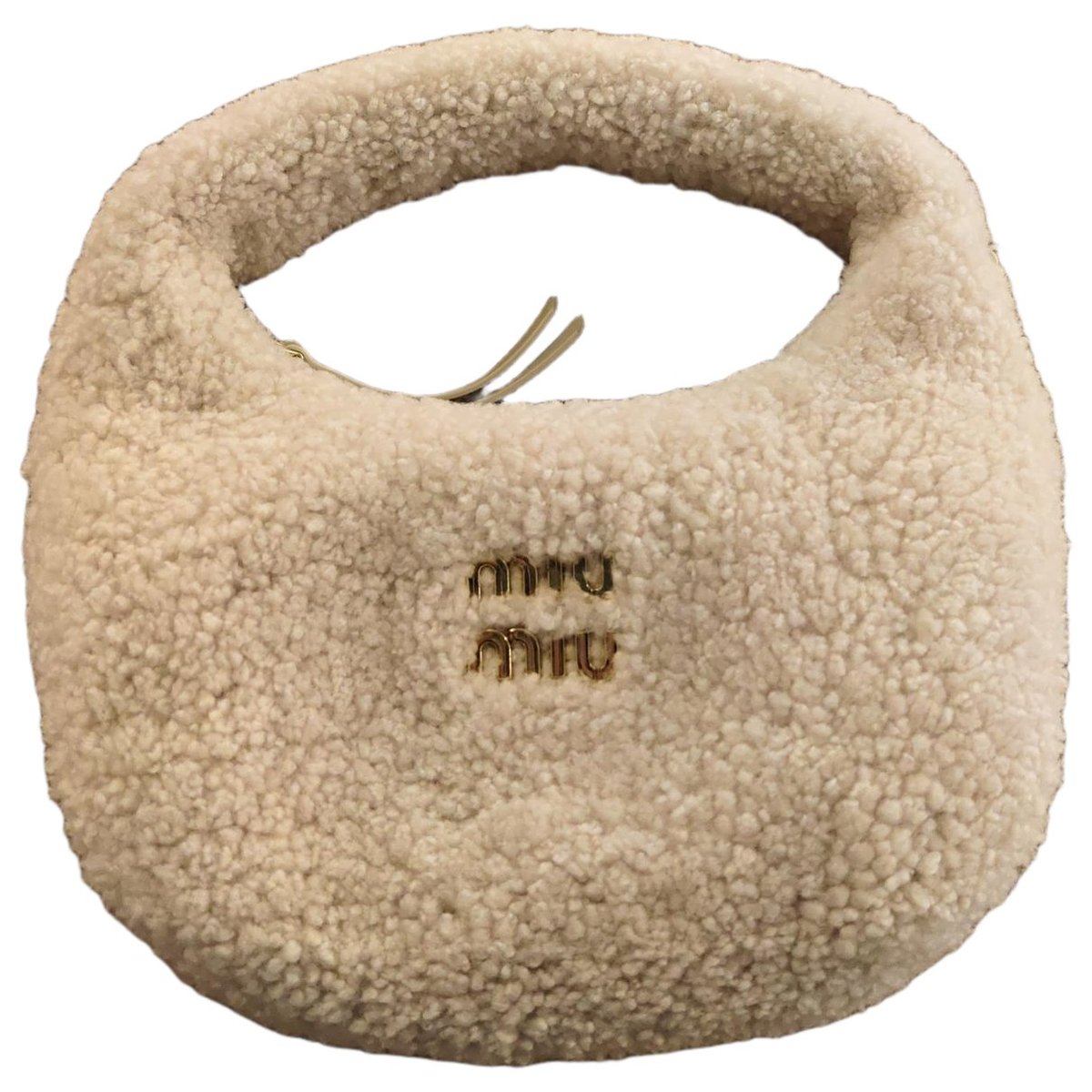Miu Wander shearling crossbody bag