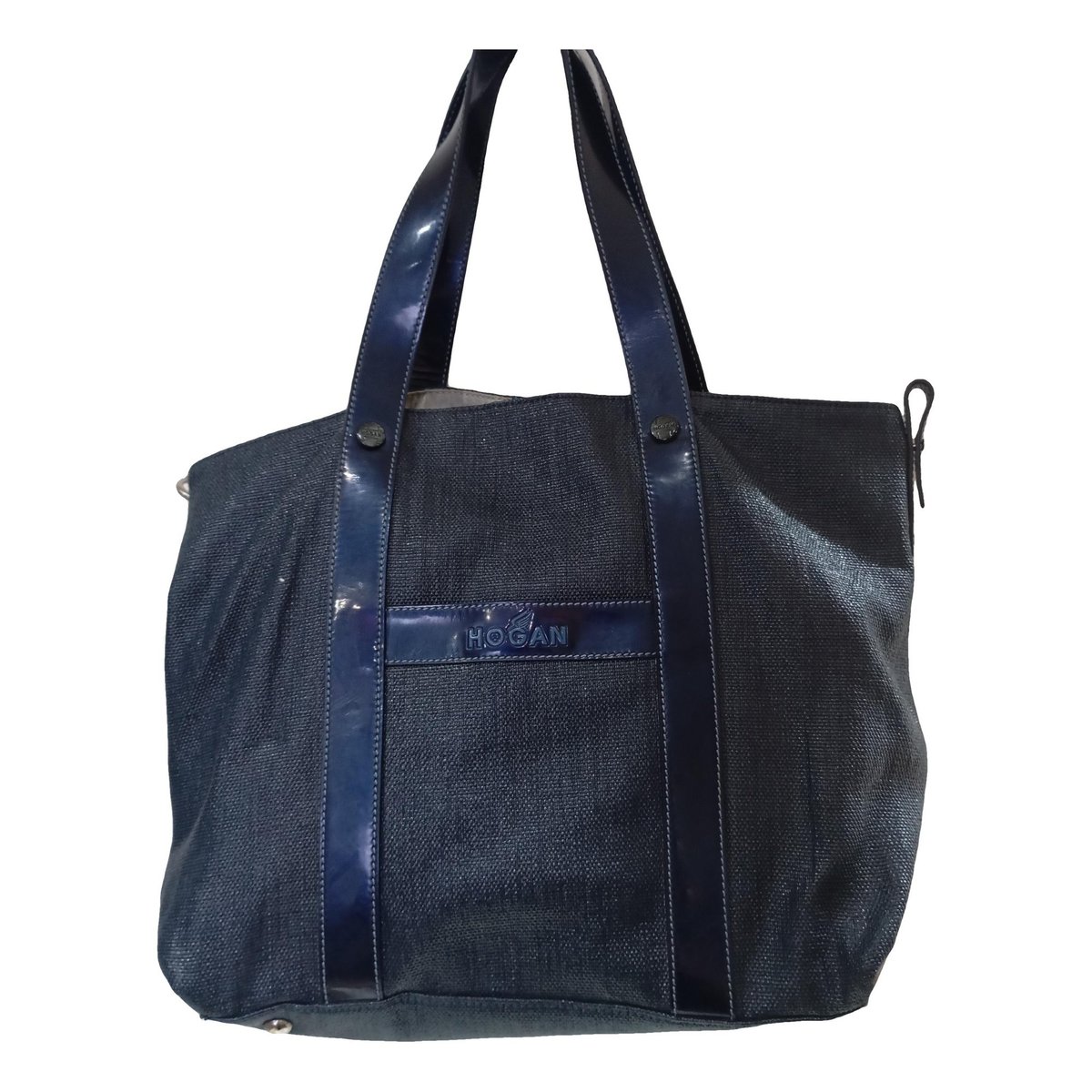 Patent leather handbag