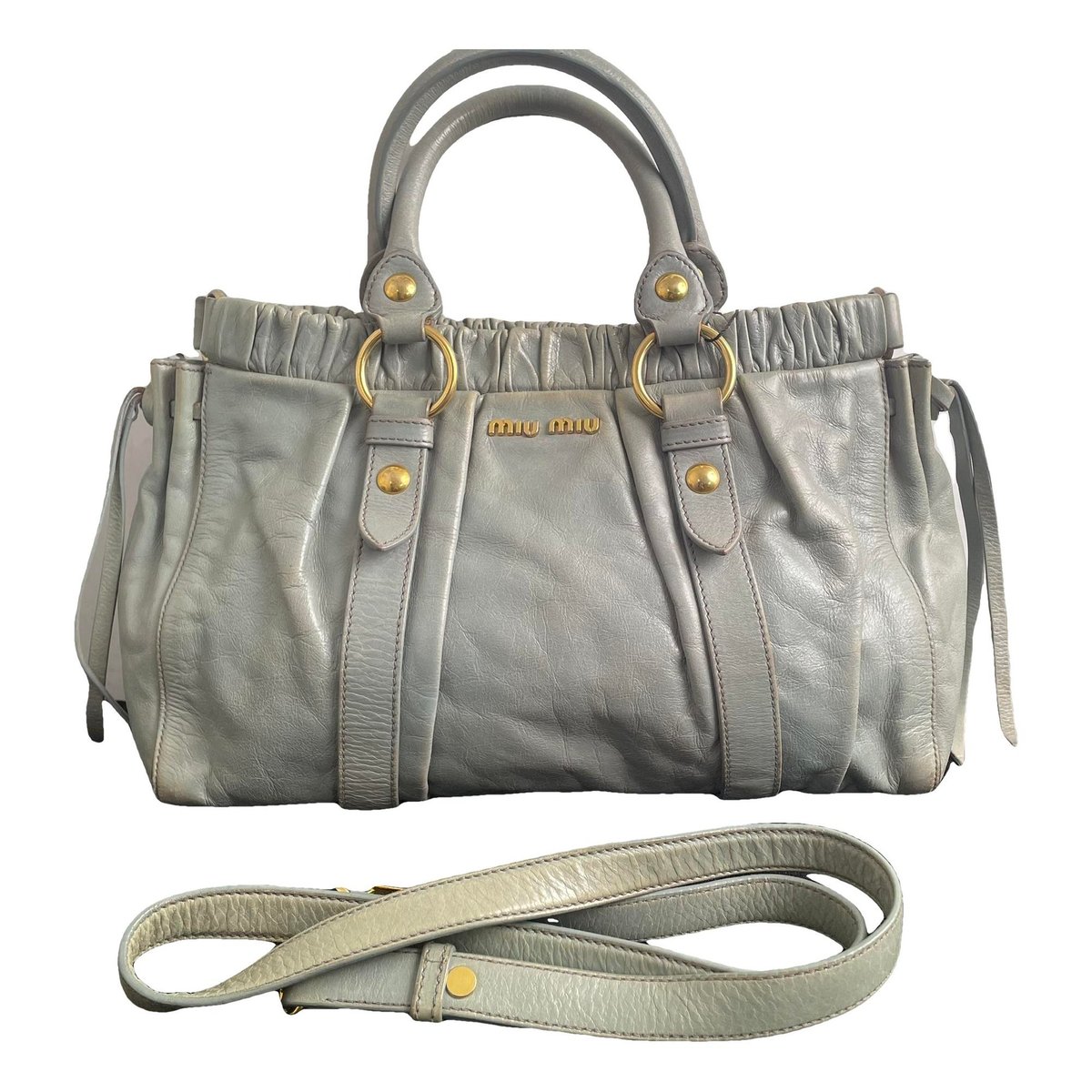Bow bag leather handbag
