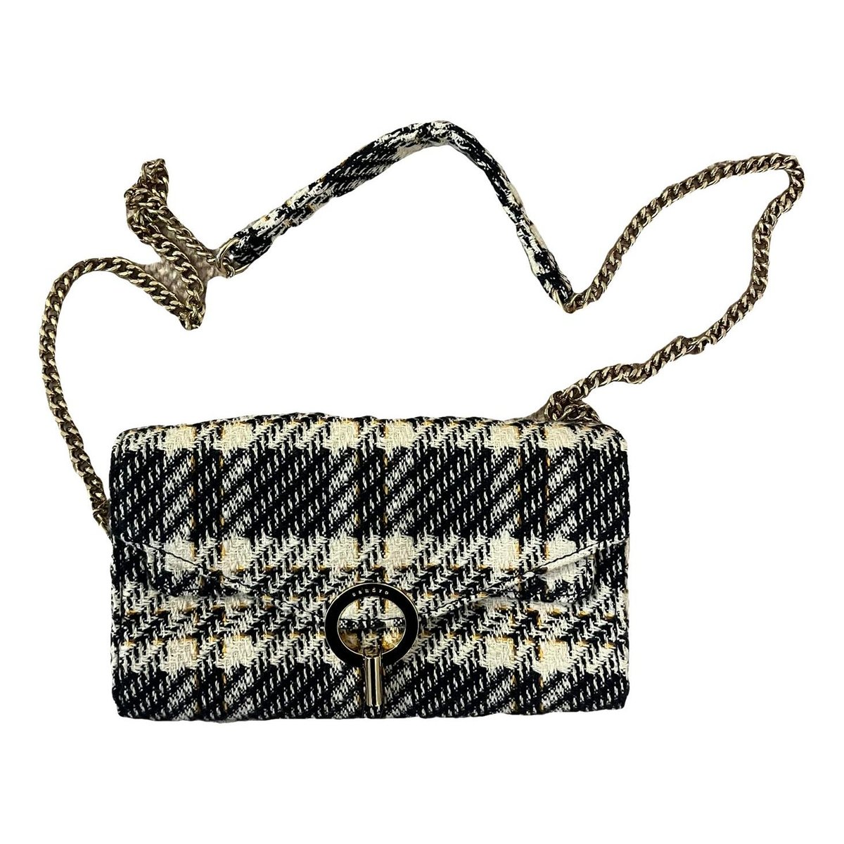 Tweed clutch bag
