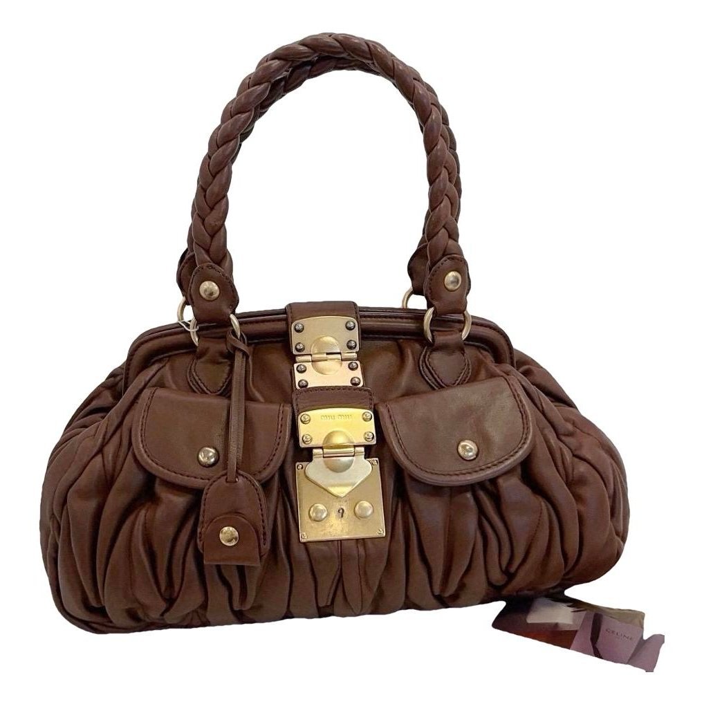 Miu Belle leather handbag