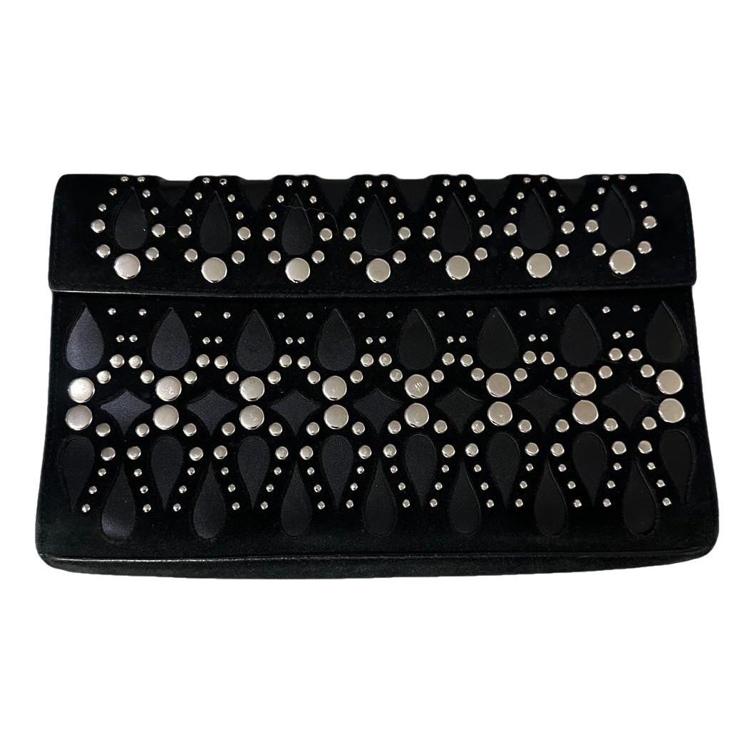 Leather clutch bag