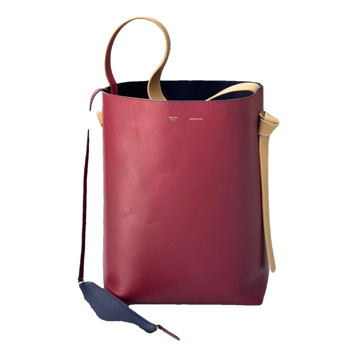 Twisted leather tote