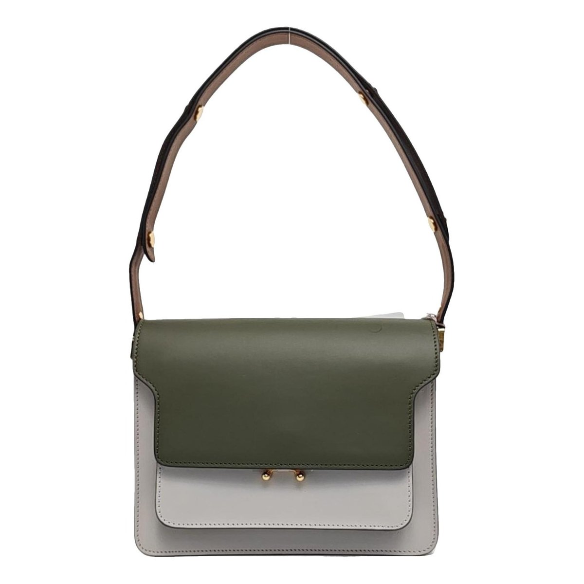 Trunk leather crossbody bag
