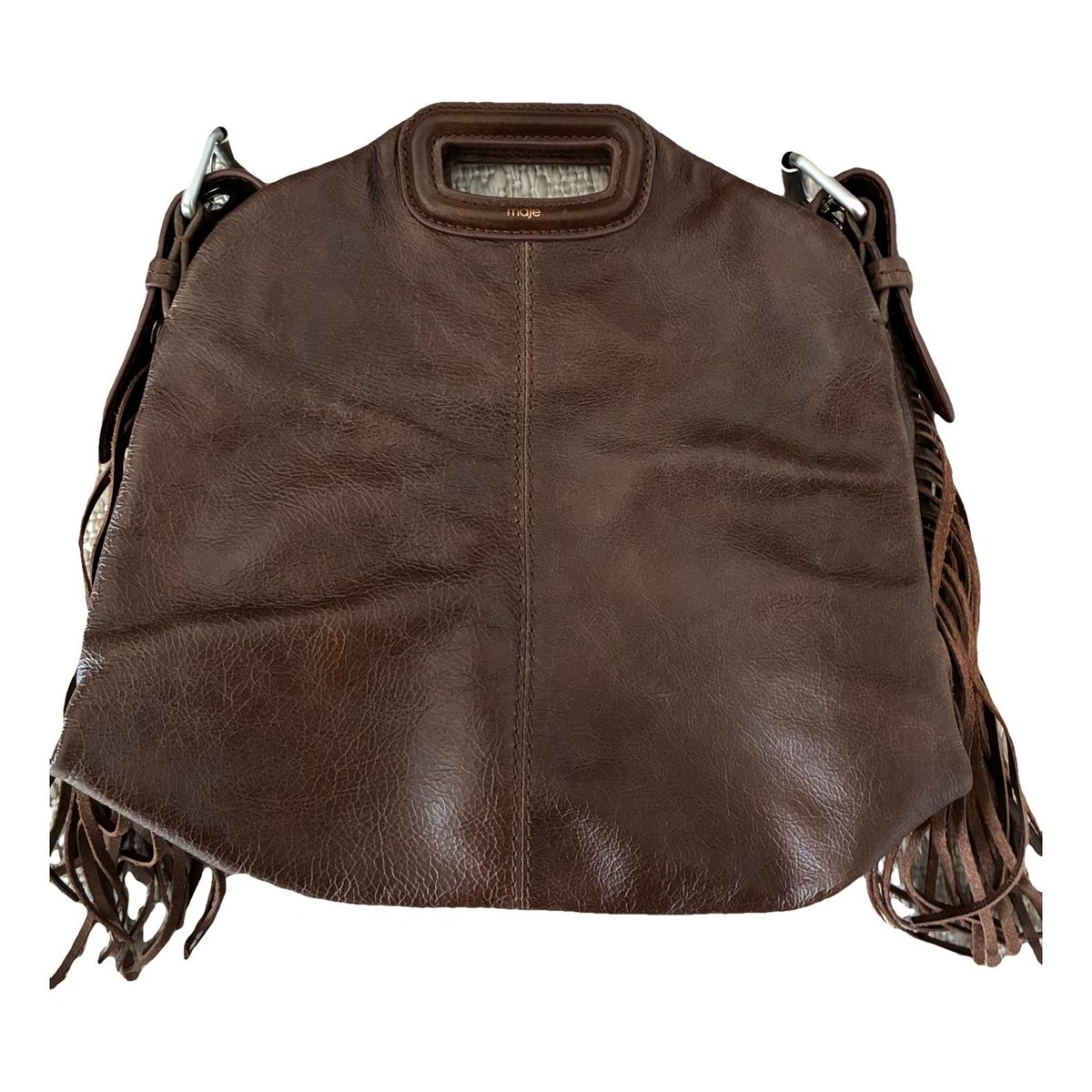 Sac M leather clutch bag