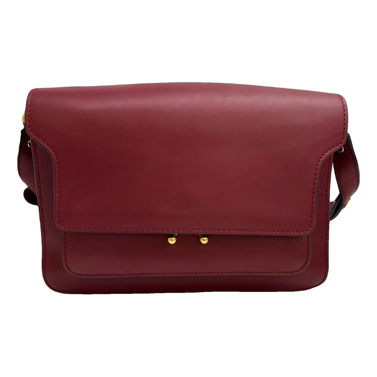 Trunk leather crossbody bag