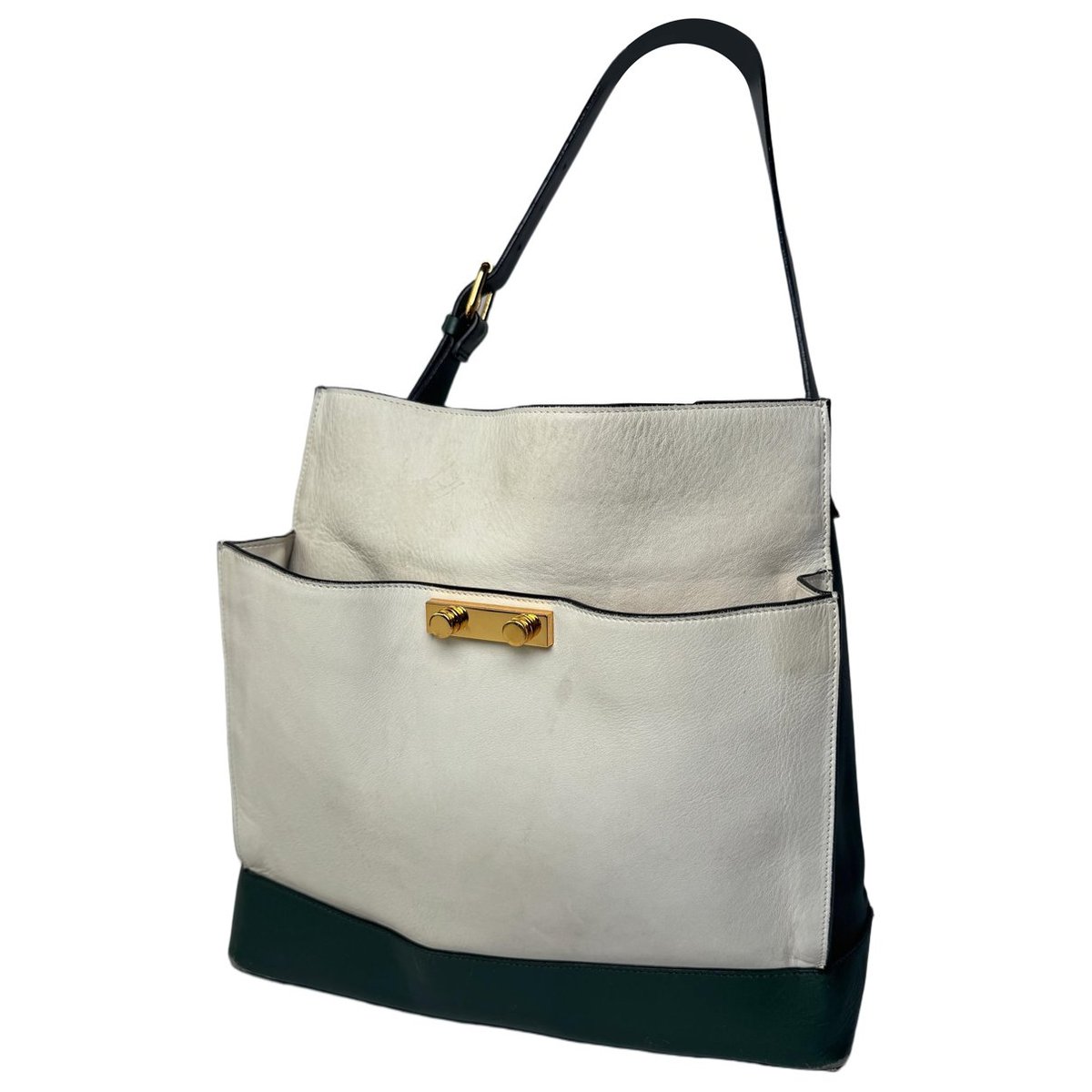 Trunk leather handbag