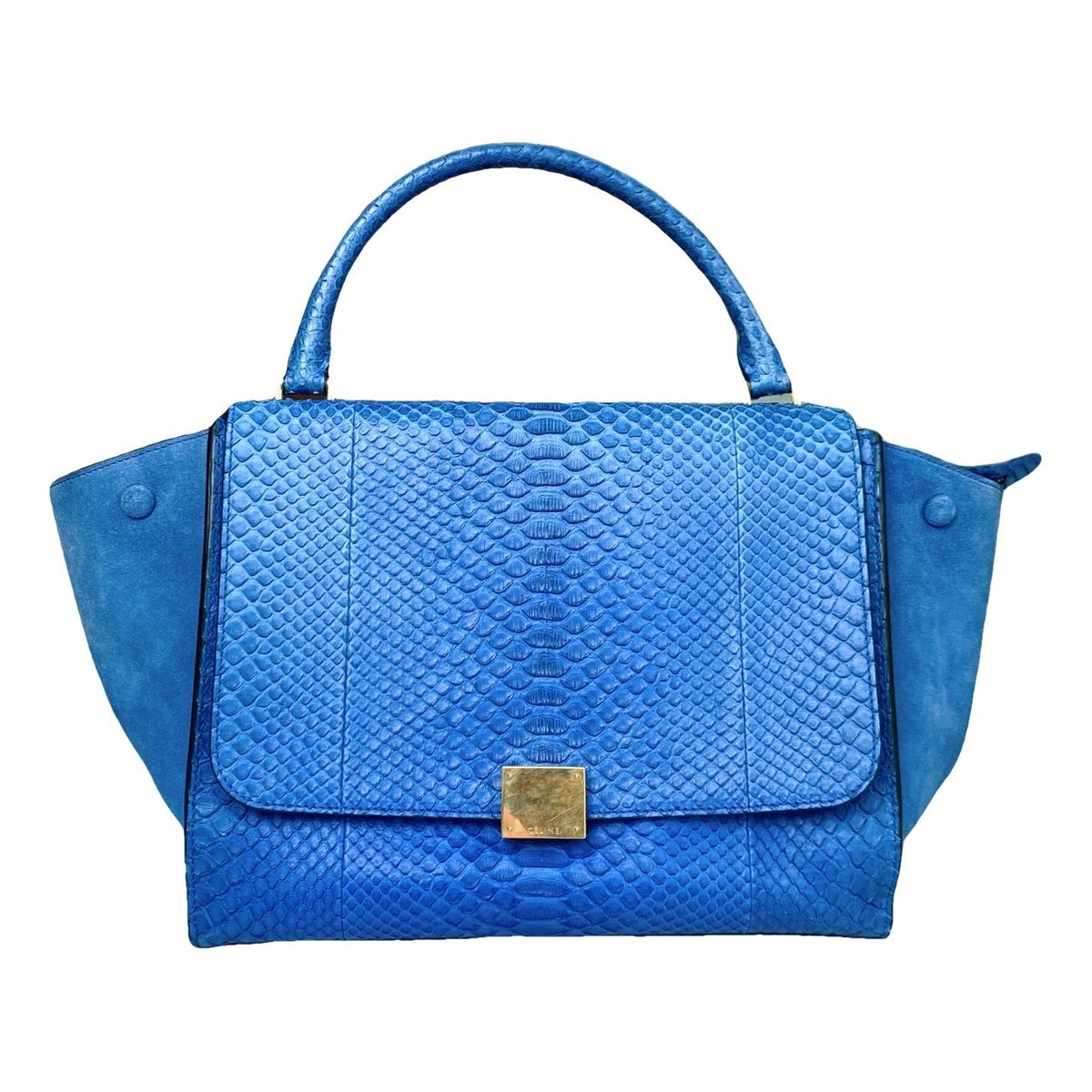 Trapèze leather handbag