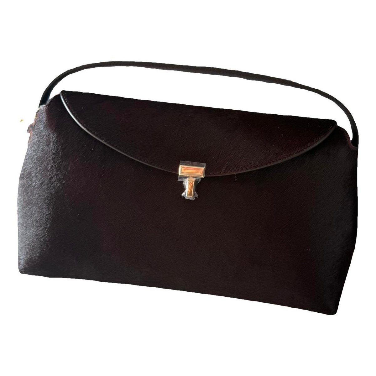T-Lock pony-style calfskin handbag