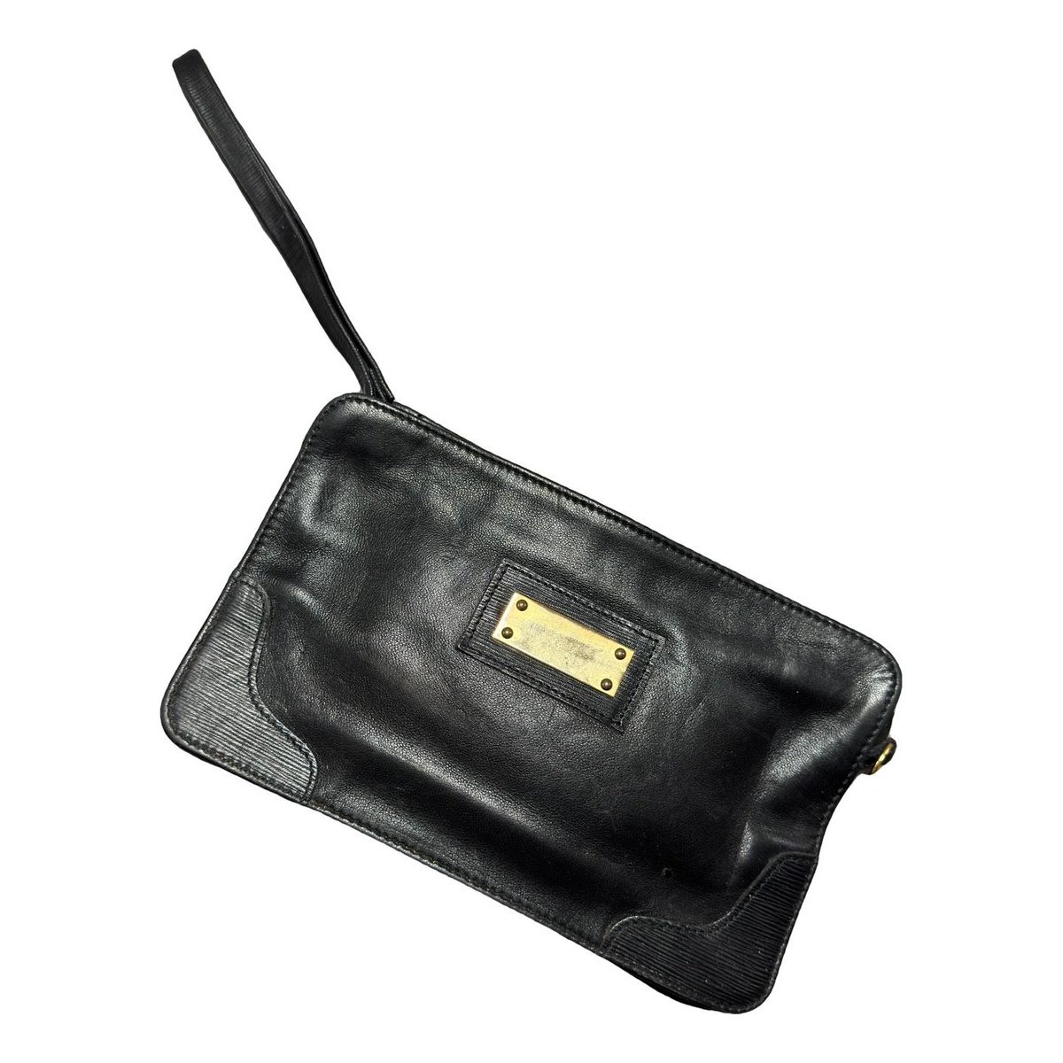 Leather clutch bag