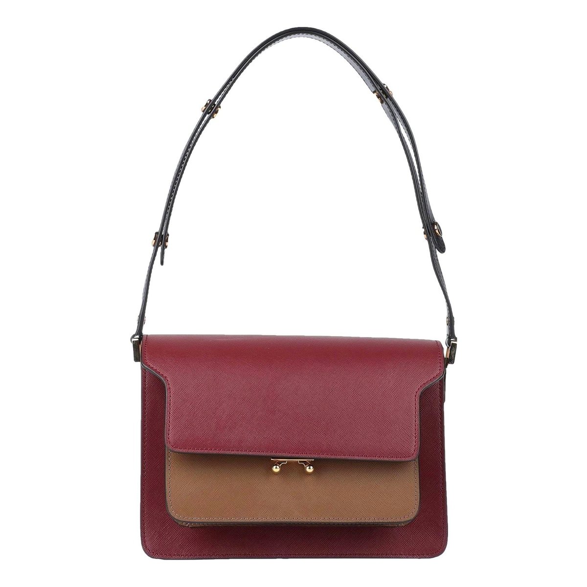Trunk leather handbag