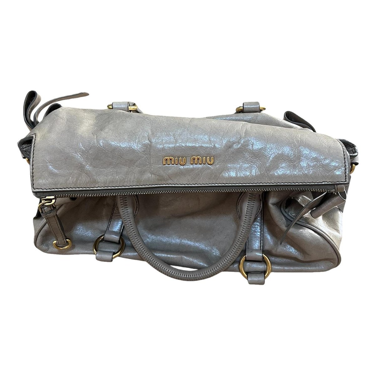 Bow bag leather handbag