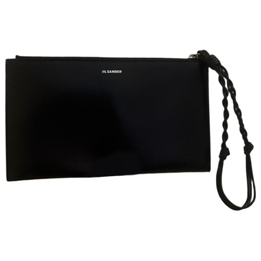 Leather clutch bag