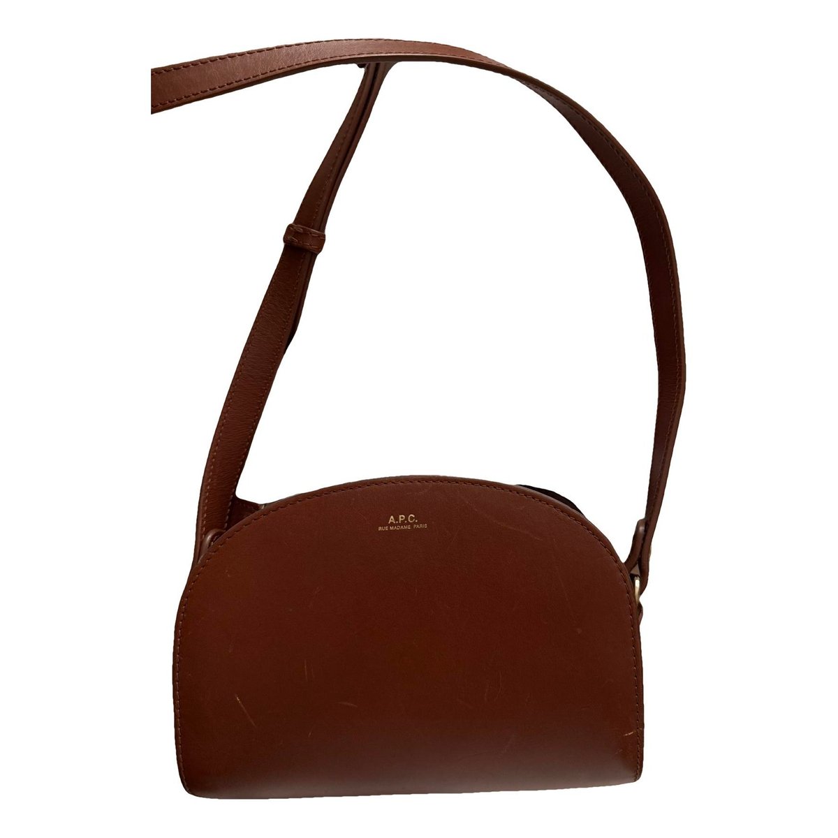 Demi-lune leather crossbody bag