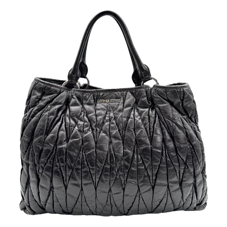 Matelassé leather tote