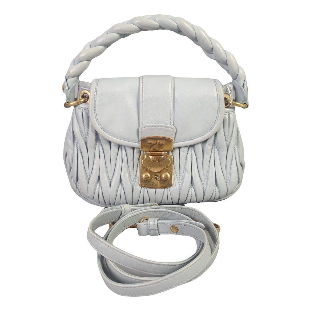 Coffer leather handbag