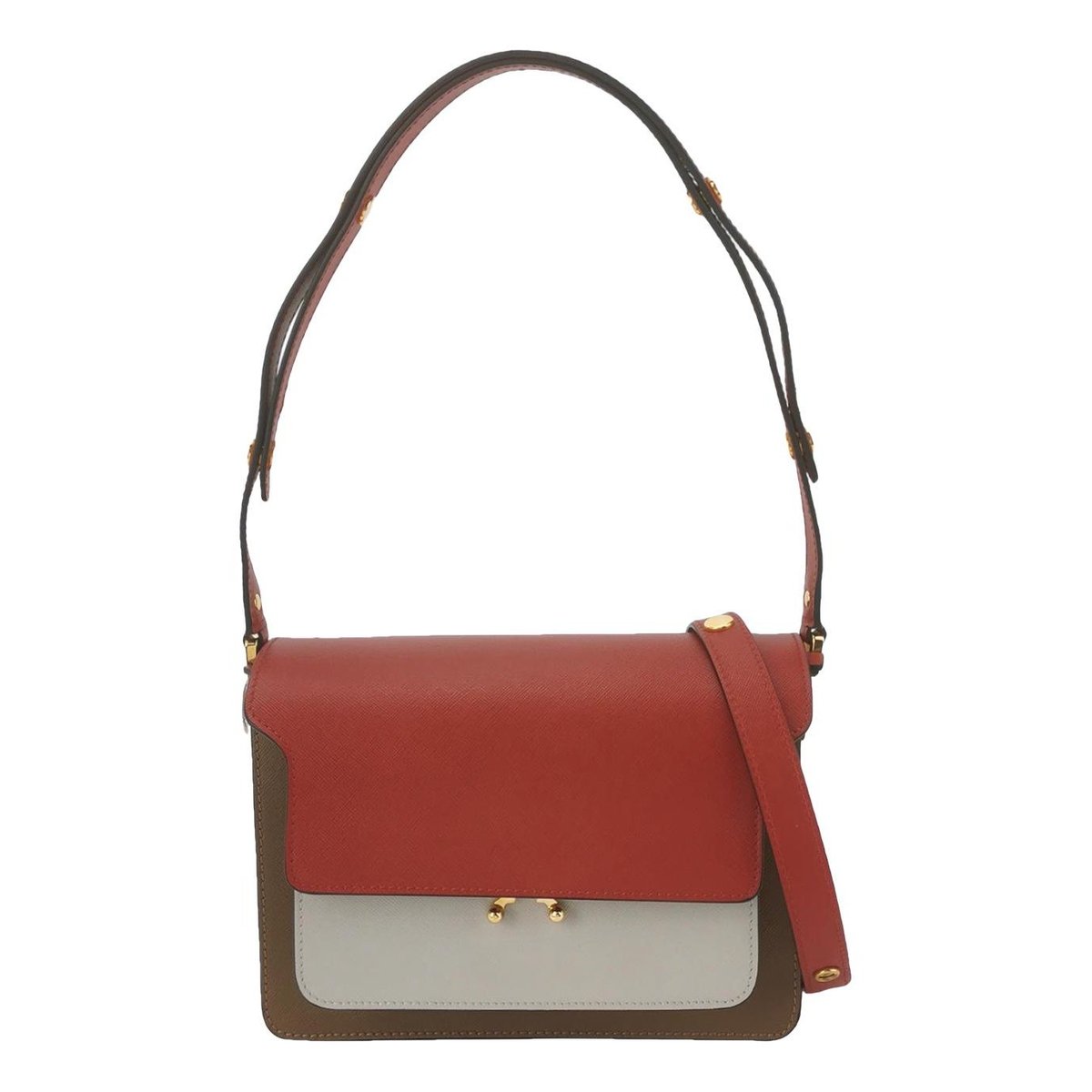 Trunk leather handbag