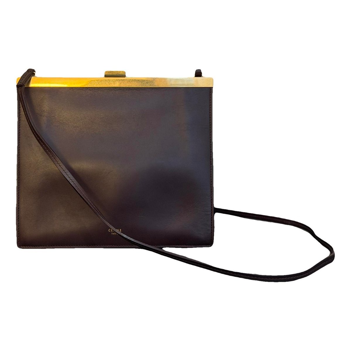 Clasp leather crossbody bag