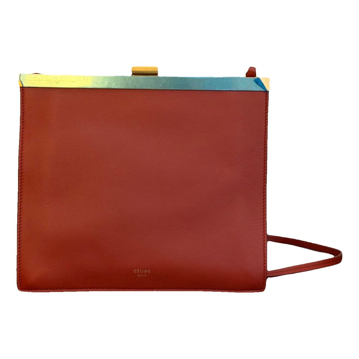 Clasp leather crossbody bag