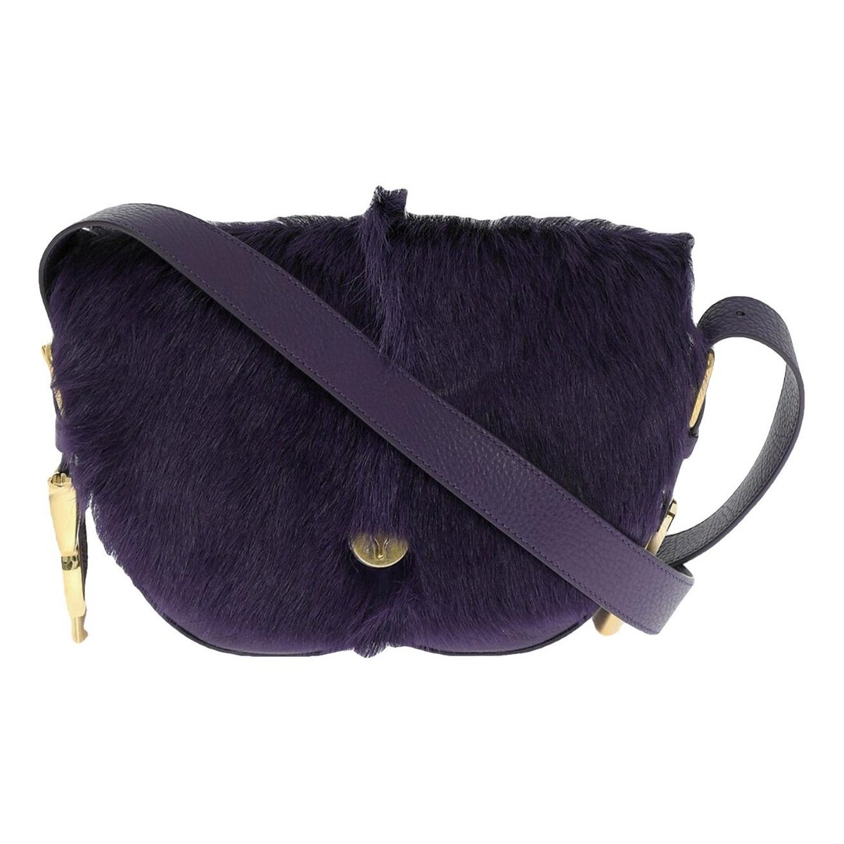 Shield leather handbag